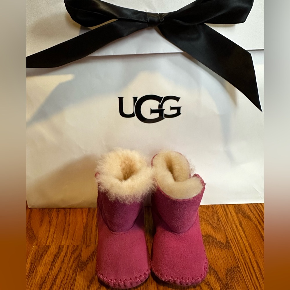 Ugg Pink Caden Infant Booties Size 0-1 Infant Newborn